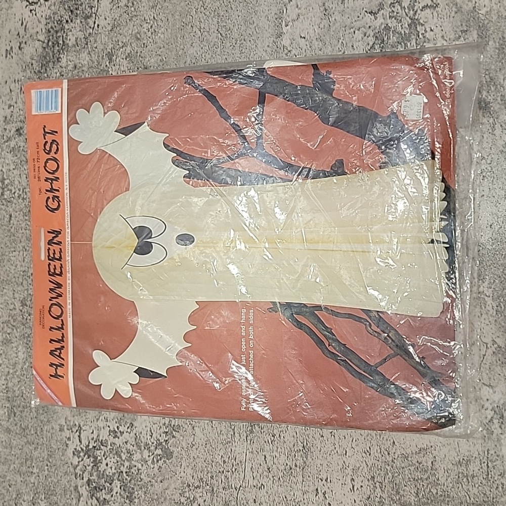 Vintage Rare Amscan Denmark Danish Hanging Honeycomb Halloween Die Cut Ghosts